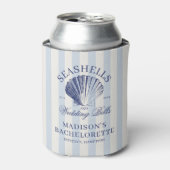 シーシェル&結婚ズベルストライプのバチェロレッテ 缶クーラー (缶正面)