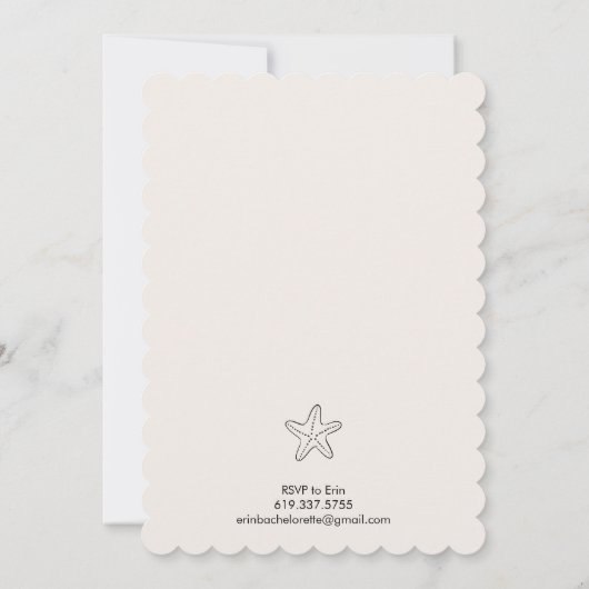 シーシェル&結婚ズベルバチェロレッテ招待状 招待状 (裏面)