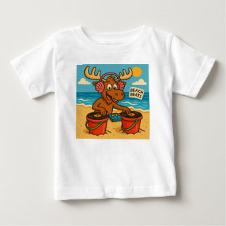 シーシェルDJ - ビーチビートTシャツ(キッズ用) ベビーTシャツ