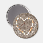 シーシェルNCのOBX Peace Signハート マグネット (正面/裏面)