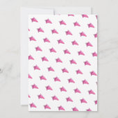 シーシェ航海のルピンクの女の子の赤ちゃんシャワーの招待 案内状 (裏面)