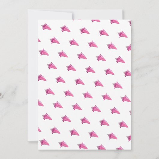 シーシェ航海のルピンクの女の子の赤ちゃんシャワーの招待 案内状 (裏面)