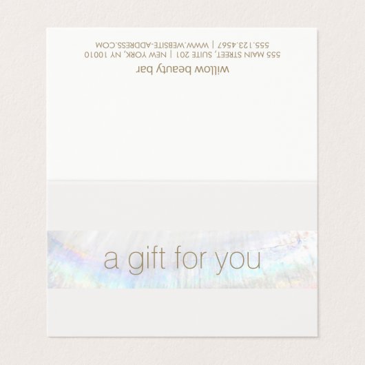 シーシエレガントェルスパサロンギフト証明書 名刺 (外部フラット)