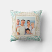 シーシエレガントェルビーチ航海のパーソナライズされた写真 クッション (裏面)