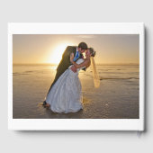 シーシパーソナライズされたェルズオンビーチ結婚式ゲスト ゲストブック (裏面)