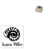 シーシパーソナライズされたェル小木材 ラバースタンプ (押印)