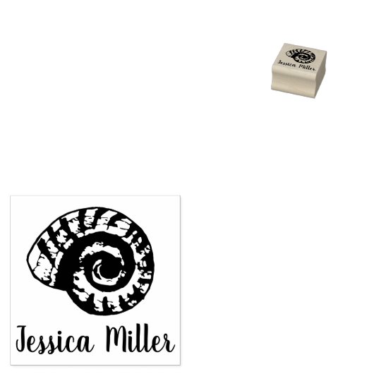 シーシパーソナライズされたェル小木材 ラバースタンプ (押印)