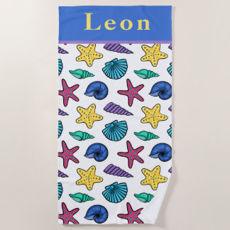 シーシパーソナライズされたルビーチタオル ビーチタオル