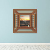 シーシフェイクェルキャンバスカスタムウォールアート付き窓 キャンバスプリント (インサイチュ (ウッドフロア))