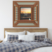 シーシフェイクェルキャンバスカスタムウォールアート付き窓 キャンバスプリント (インサイチュ (寝室))