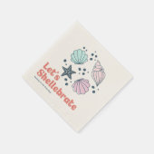 シーシミニマルルパーソナライズされた誕生日 スタンダードカクテルナプキン (角)