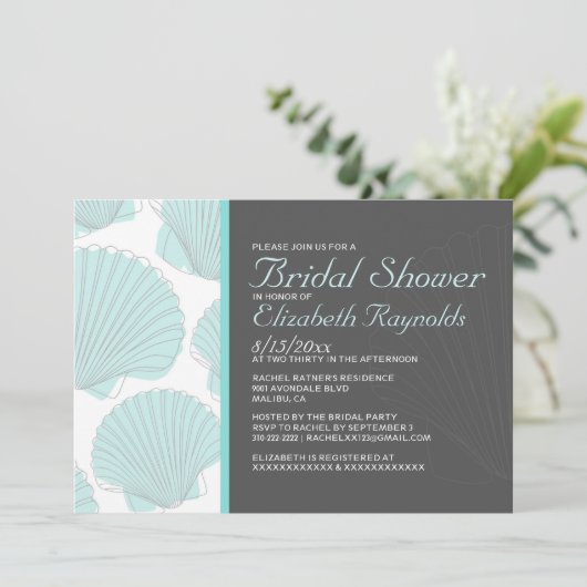 シーシモダンェルズ目的地ブライダルシャワー招待状 招待状 (スタンド正面)