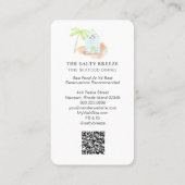 *~*シーシャックリングや輪ブイフィッシュパームダイニングビーチ 名刺 (裏面)