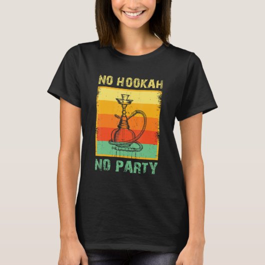 シーシャパーティー 水タバコ 喫煙者 フックハー Tシャツ (正面)