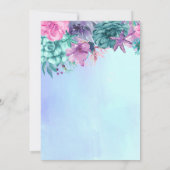 シーシャワーの下のエスニックヴィンテージ·マーメイドベビー 招待状 (裏面)