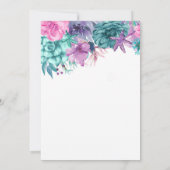 シーシャワーの下のエスニックヴィンテージ·マーメイドベビー 招待状 (裏面)