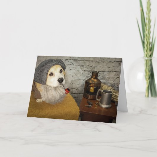 シーシャンティコルギ誕生日グリーティングカード カード (正面)