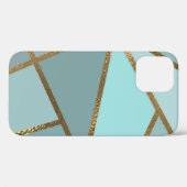 シーシャン+ターコイズ+グリーン+ブルー+ブロンズ幾何学模様 Case-Mate iPhoneケース (裏面 (横))