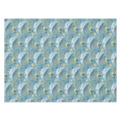 シーシャークイエローグリーンオレンジチルドレン誕生日 テーブルクロス (正面(横))