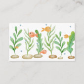 シーシャークベイビーシャワーおむつラッフルカードの下 エンクロージャーカード (裏面)