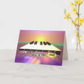 シーシャープピアノ鍵 カード (黄色い花)