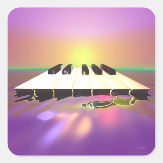 シーシャープピアノ鍵 スクエアシール (正面)