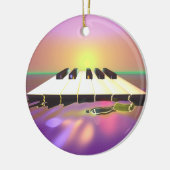 シーシャープピアノ鍵 セラミックオーナメント (左)