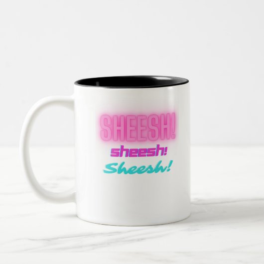 シーシュおもしろい – 不信の表現方法 ツートーンマグカップ (左)