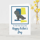 シーシュー犬 シルエット トリカラー 父の日 カード (黄色い花)