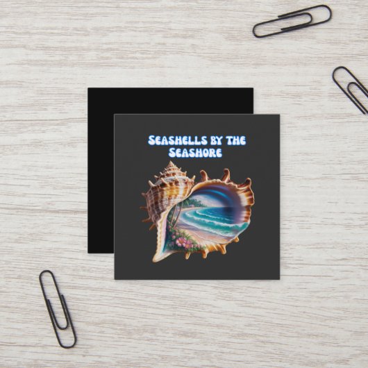 シーシユニークェルモダンズ事業 スクエア名刺 (正面/裏面インサイチュ)