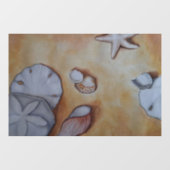 シーショアでの貝殻 ウィンドウサイン (シート)