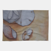 シーショアでの貝殻 キッチンタオル (横)