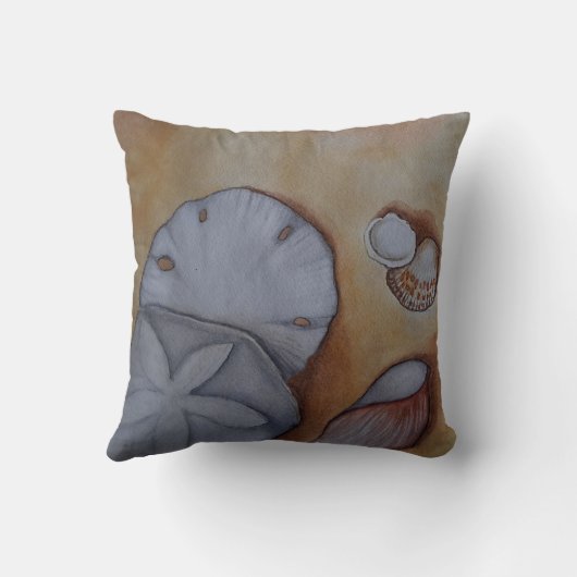 シーショアでの貝殻 クッション (裏面)