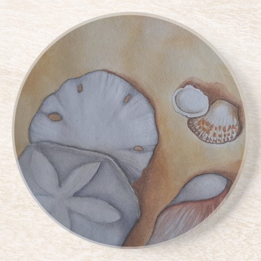シーショアでの貝殻 コースター (正面)