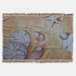 シーショアでの貝殻 スローブランケット