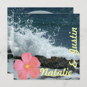 シーショアとハイビスカスのトロピカルセーブ セーブザデート (正面/裏面)