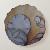 シーショアウォーターカラー装飾用クッション ラウンドクッション (裏面)