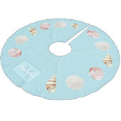 シーショアシーシェルのクリスマスツリースカート ブラッシュドポリエステルツリースカート (アングル)