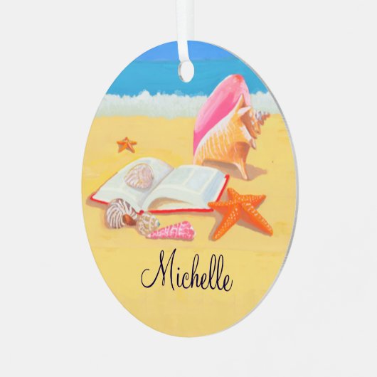 シーショアパーソナライズされたオーナメント メタルオーナメント (正面左)