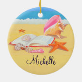 シーショアパーソナライズされたオーナメント メタルオーナメント (裏面)
