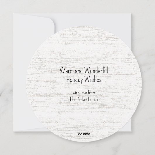 シーショアビーチクリスマスリースと写真 シーズンカード (裏面)