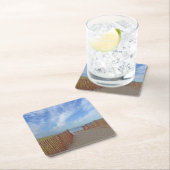 シーショアビーチパーティーコースター スクエアペーパーコースター (インサイチュ)