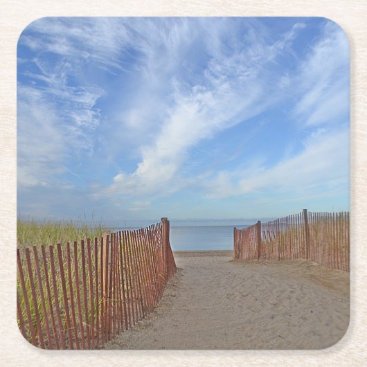 シーショアビーチパーティーコースター スクエアペーパーコースター (正面)