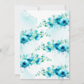 シーショアフローラと水彩結婚式招待状 招待状 (裏面)