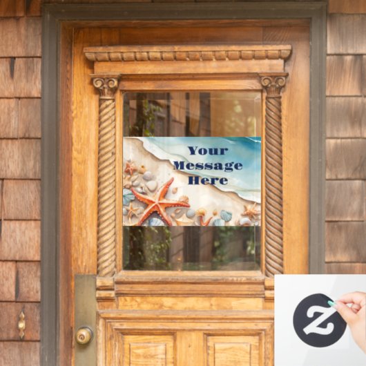 シーショアブリスビーチパーティー ウィンドウサイン (ホームデコレーション)