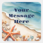 シーショアブリスビーチパーティー スクエアシール (正面)