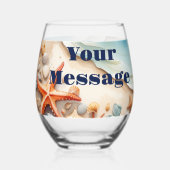 シーショアブリスビーチパーティー ステムなしワイングラス (正面)