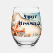 シーショアブリスビーチパーティー ステムなしワイングラス (裏面)