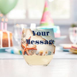 シーショアブリスビーチパーティー ステムなしワイングラス