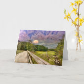 シーショアマーズサンセット誕生日 カード (黄色い花)